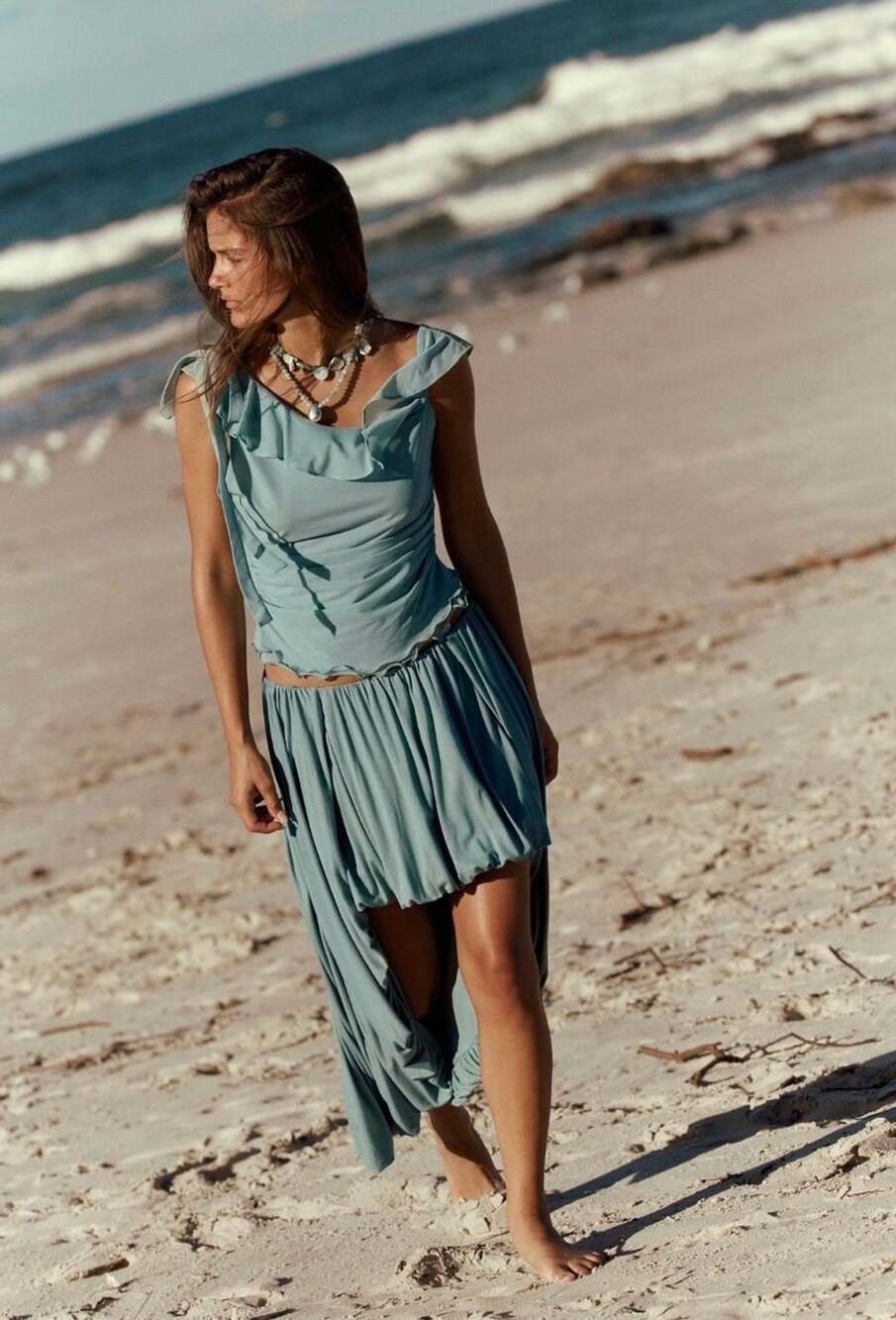 NWT Free People Bubble Up Skirt Green